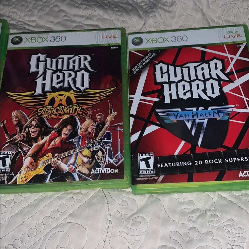 4 Xbox 360 Guitar Hero games